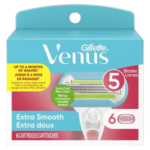 Gillette Venus Extra Smooth Women's Razor Blade, 6 Refills