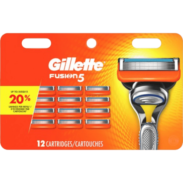 GILLETTE FUSION 5 MANUAL BILLBOARD CARTRIDGES 12