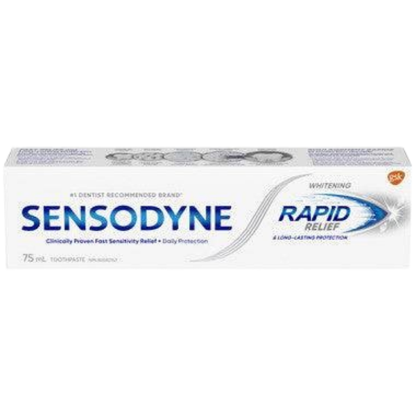 Sensodyne Rapid Relief Whitening Toothpaste 75ML