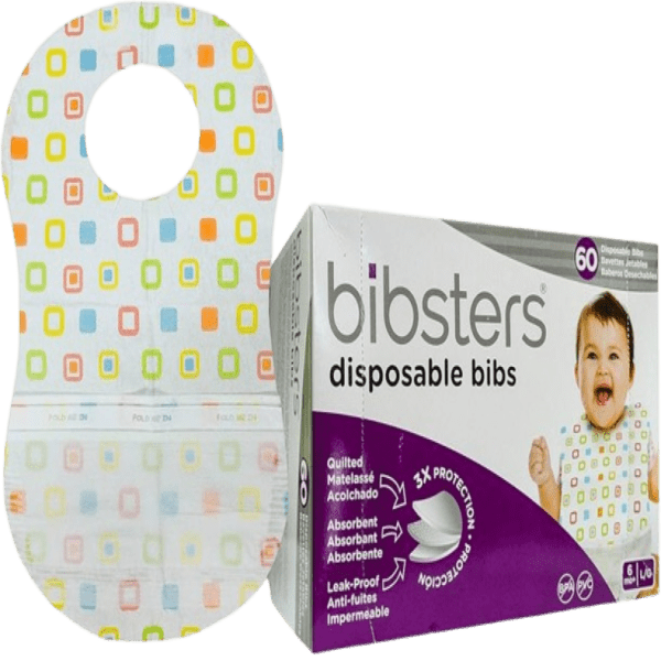 Bibsters Disposable Bibs, Toddler, 60 pcs