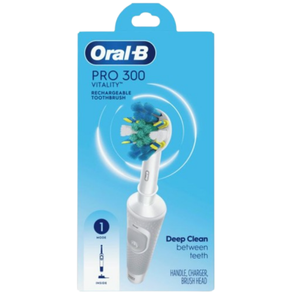 ORAL B PRO 300 TOOTHBRUSH RECHARG FLOSS ACTION