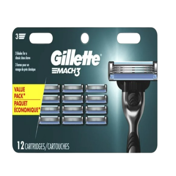 ILLETTE MACH3 BLADES BILBOAD 12 Cartridges