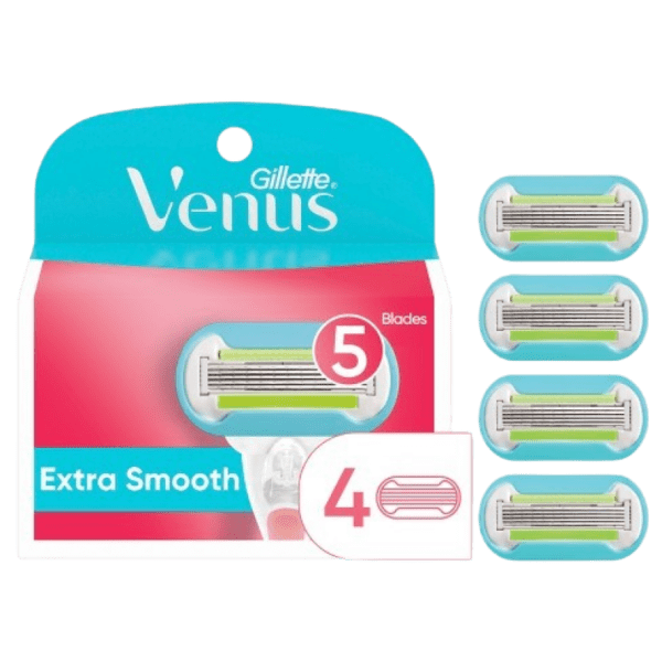 Gillette Venus Extra Smooth Women's Razor Blades, 4 Refills